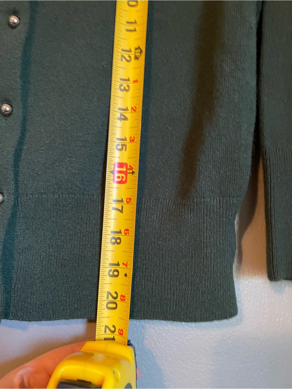 New Vince Small Forest Green Metal Button Cashmere Wool Cardigan Top Ret $398! - Picture 11 of 13